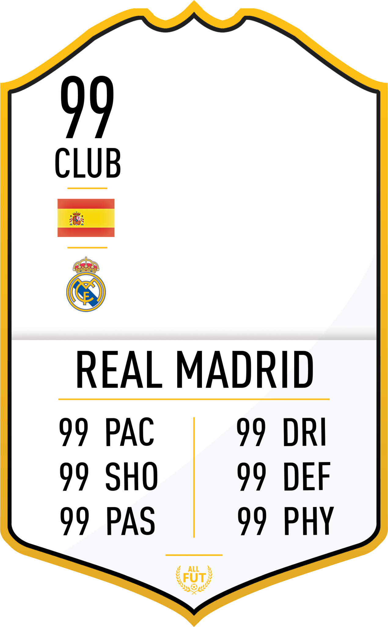 Real Madrid Pre Made Player Card (1270x2048), Png Download