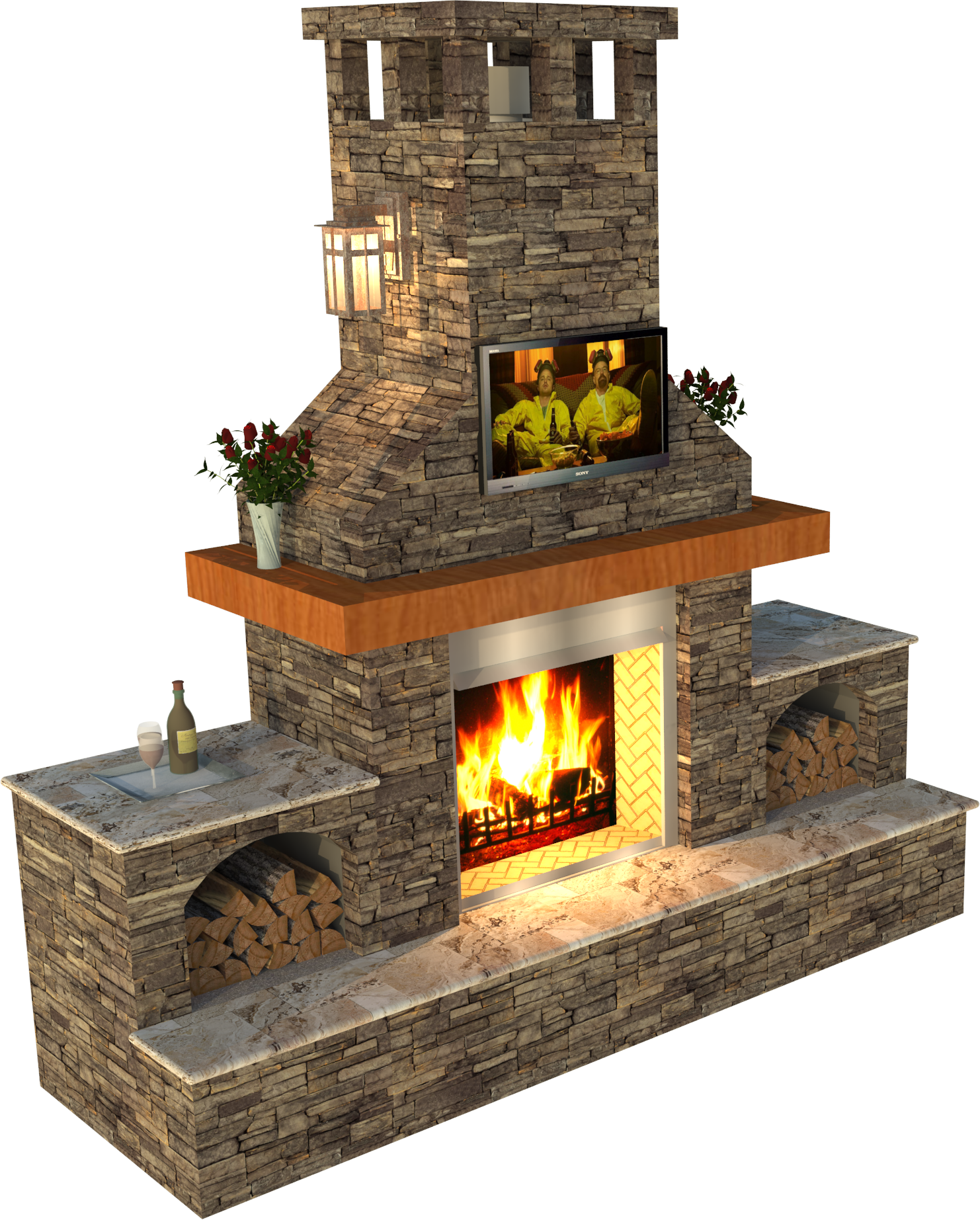 Picture Freeuse Download Living Geostone Modular Retaining - Hearth (1482x1845), Png Download