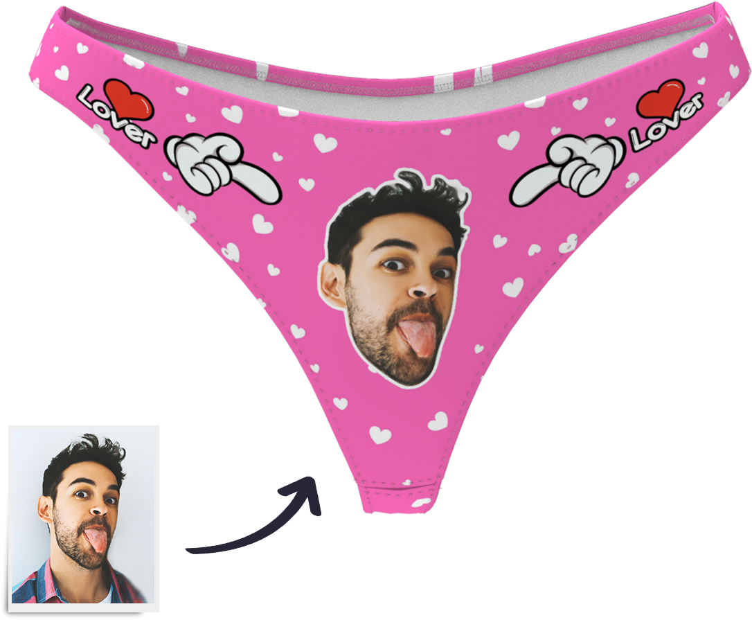 Women's Custom Face Thong Panty - Culotte Personnalisée (1280x1280), Png Download