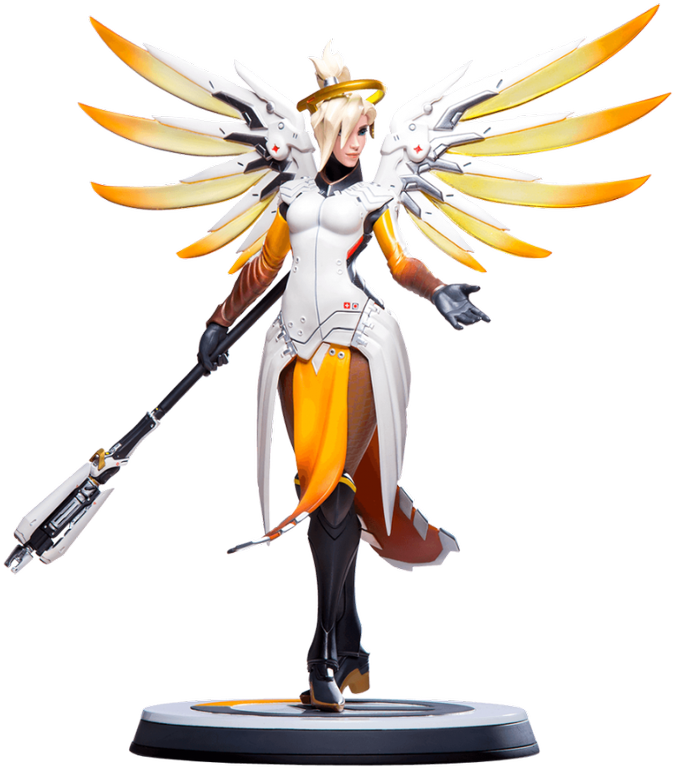 Overwatch Premium Statues - Figurine Mercy Overwatch (1600x900), Png Download