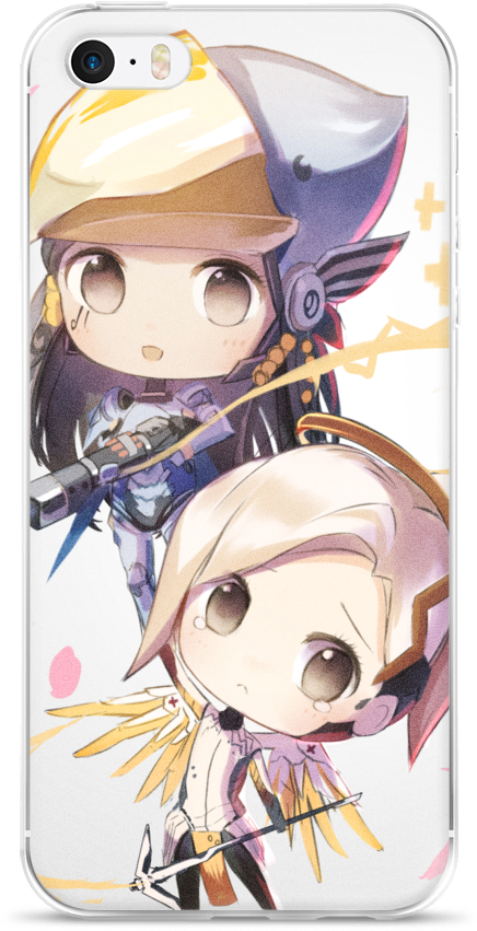 Chibi Mercy And Pharah - Mercy (1000x1000), Png Download