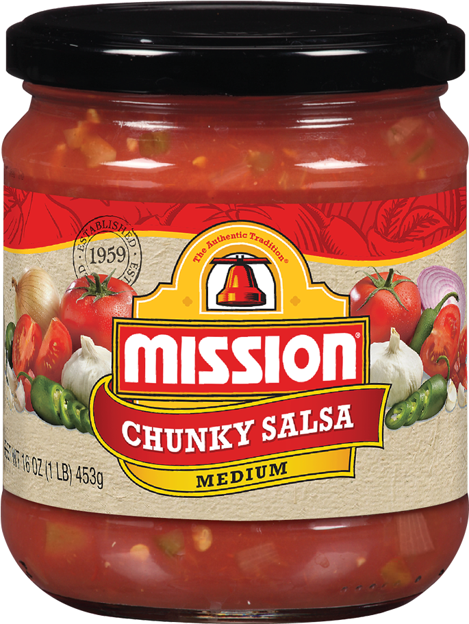 Medium Chunky Salsa - Mission Salsa (880x940), Png Download