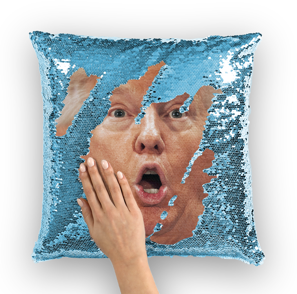 sequin pillow face