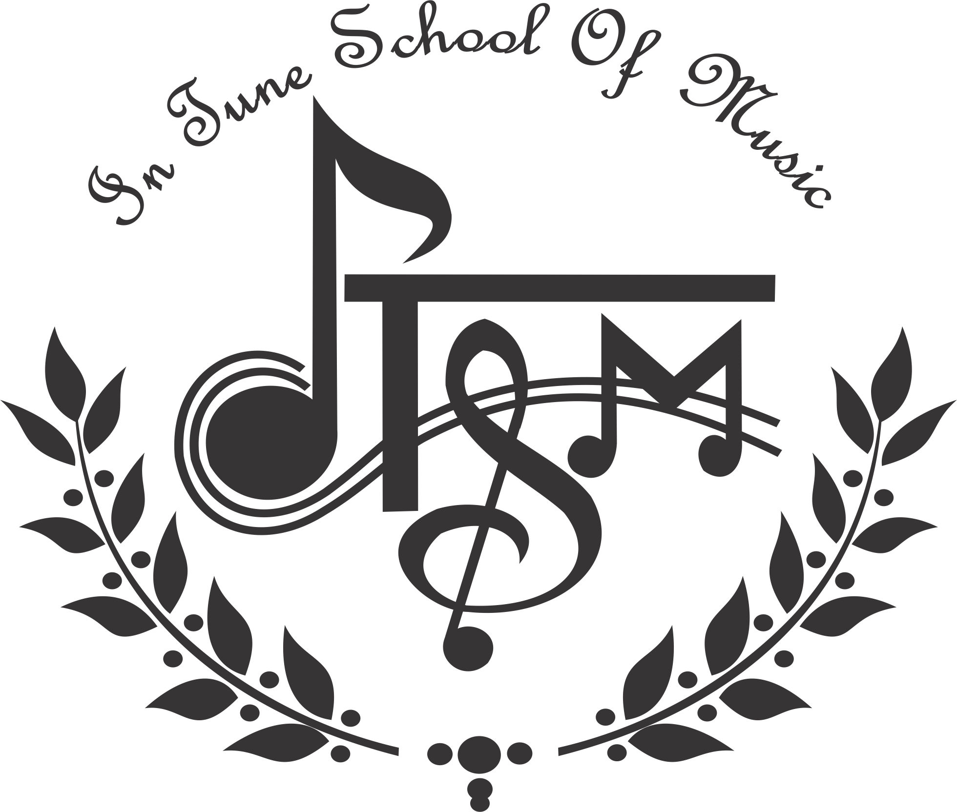 In Tune School Of Music - Calligraphy (1960x1664), Png Download