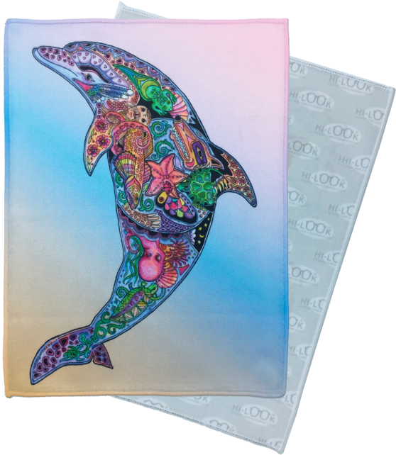 Dolphin Microfiber Cleaning Cloth - Bottlenose Dolphin (580x654), Png Download
