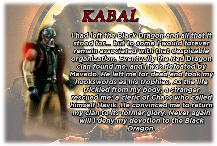 Kabal's Bio - Kabal Mortal Kombat (702x472), Png Download