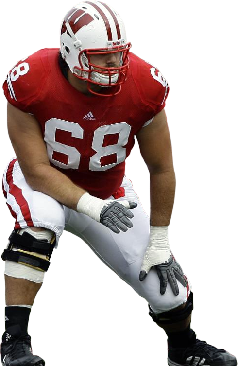 Gabe Carimi Wisconsin (490x753), Png Download