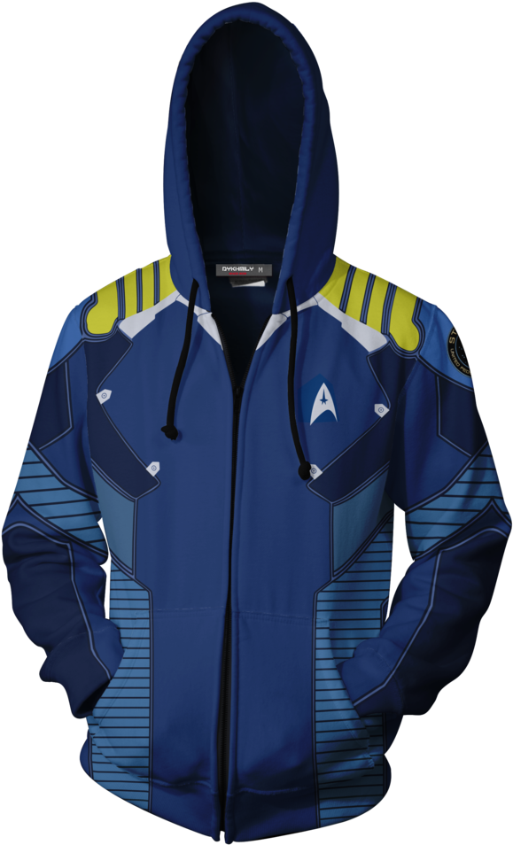 Star Trek Beyond James T - Star Trek Beyond Zip Up Hoodie (660x1024), Png Download