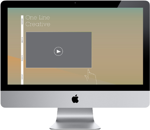 Concept/design For One Line Creative Website - Imac 27 (670x502), Png Download