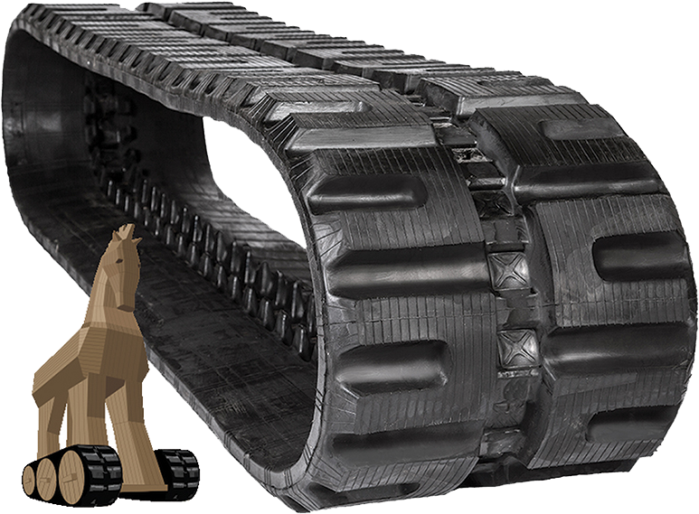 Trojan Rubber Tracks - Skid Loader Rubber Tracks (800x596), Png Download