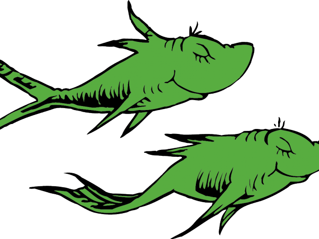 Fish Clipart Dr Seuss - Dr Seuss One Fish Two (640x480), Png Download