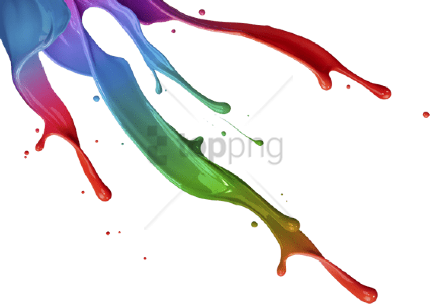 Free Png Download Colorful Paint Splatters Png Png - Paint Splash (850x601), Png Download