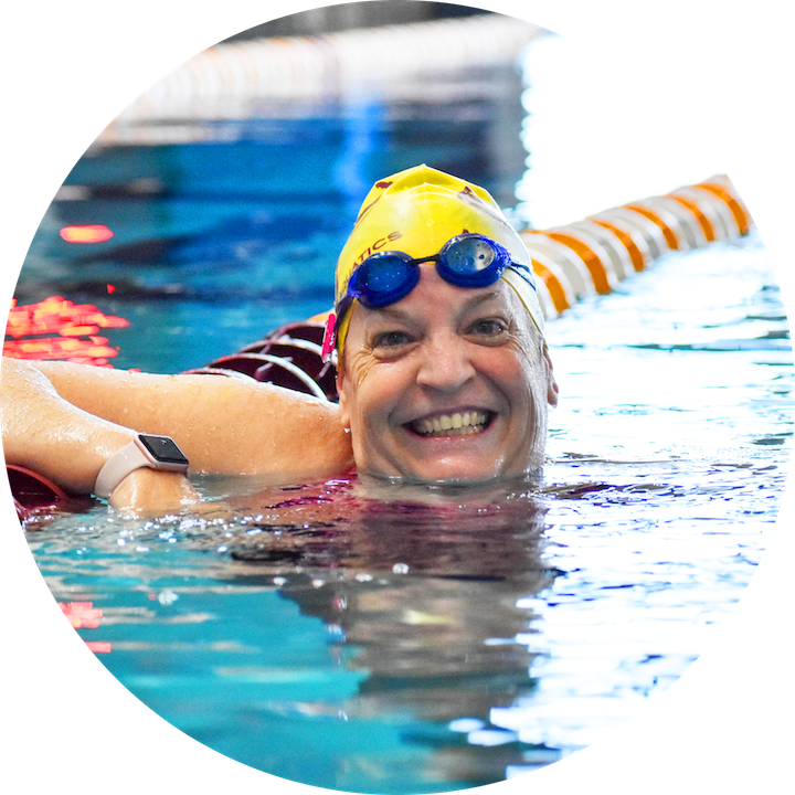 Fitness Swimmer - Butterfly Stroke (720x720), Png Download