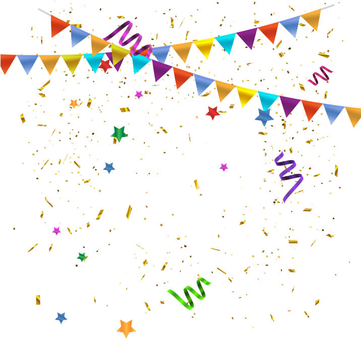 Celebration Background With Confetti Png Image Free - Illustration (715x715), Png Download