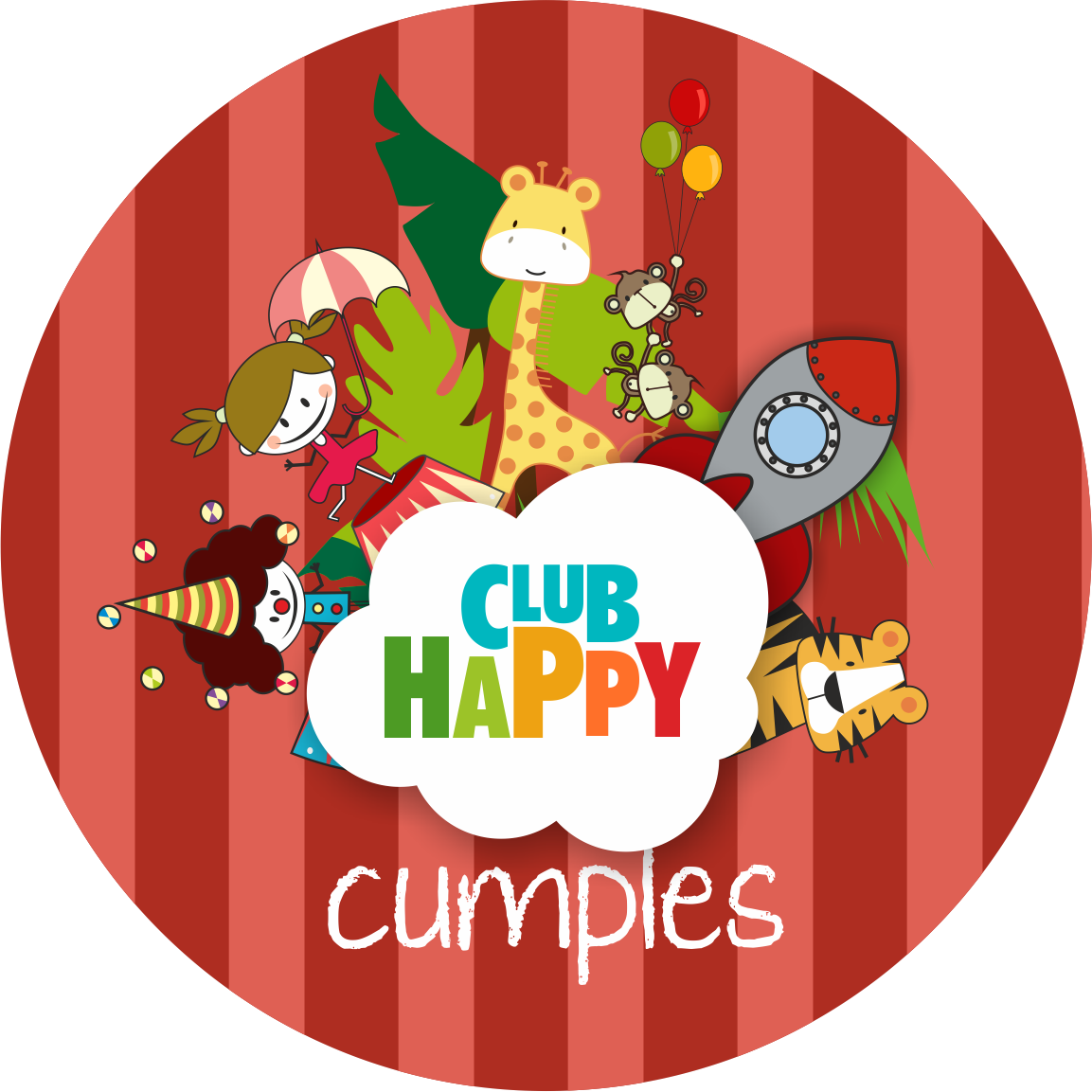 Cumpleaños En El Club Happy - Cartoon (1153x1153), Png Download