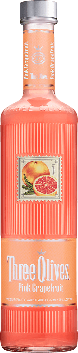 Three Olives Pink Grapefruit - Three Olives Pink Grapefruit Vodka (266x1200), Png Download