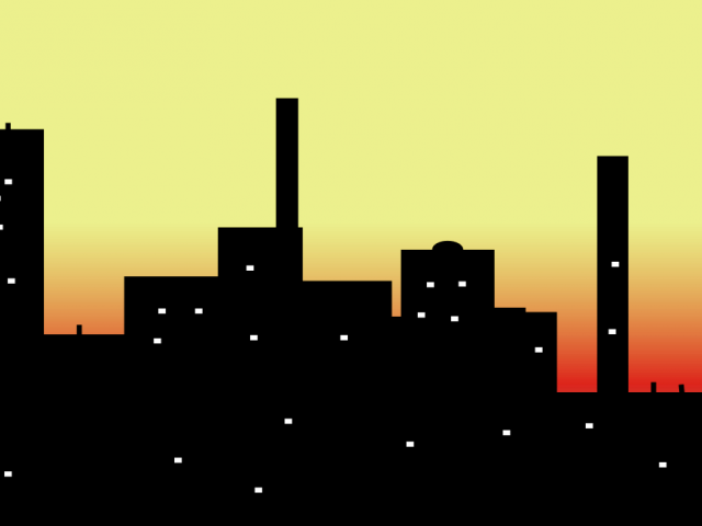 City Clipart Superhero - Clip Art Cityscape (640x480), Png Download