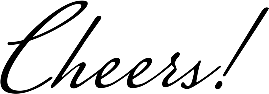 Cheers - Calligraphy (1000x395), Png Download