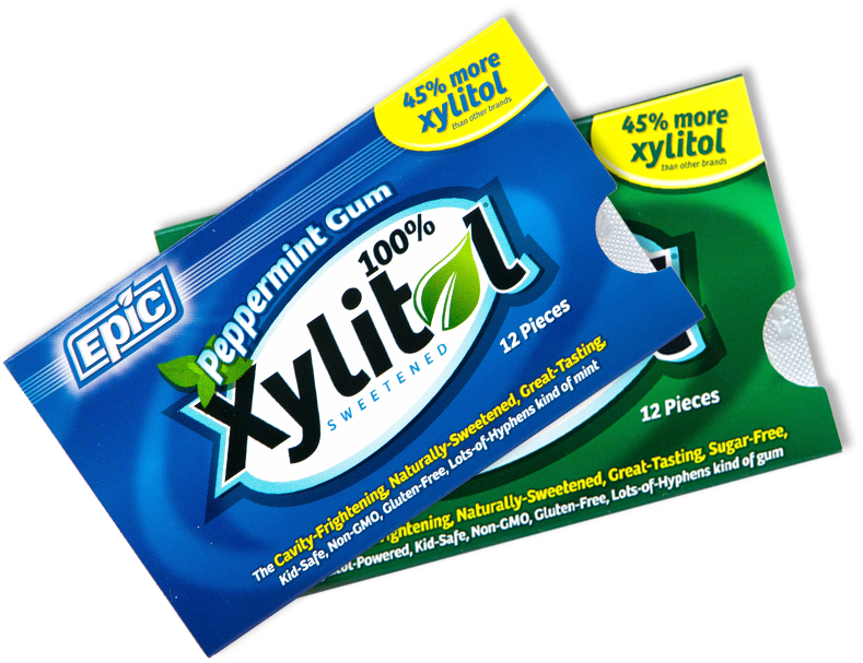 Spearmint And Peppermint Flavors - Xylitol Gum Png (789x607), Png Download