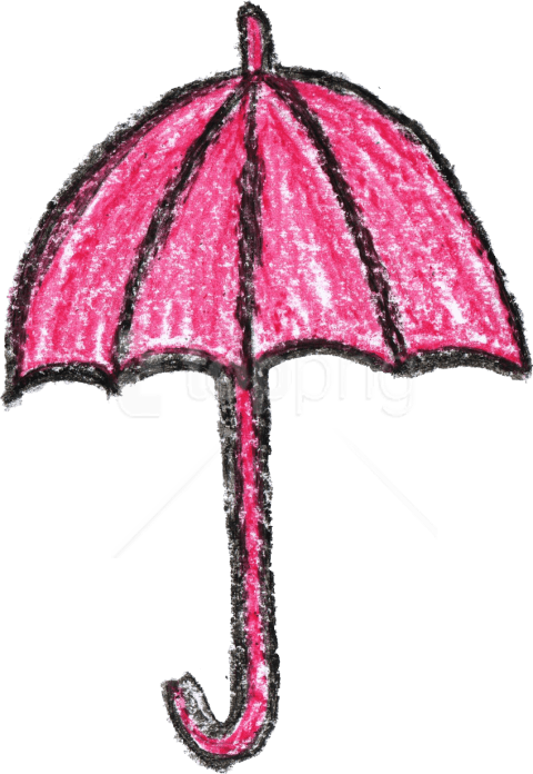 Free Png Crayon Umbrella Drawing Png - Umbrella (480x696), Png Download