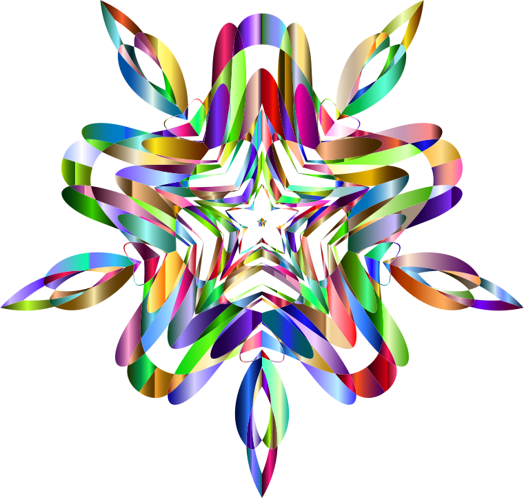 Chromatic Flower Silhouette 6 No Background - Illustration (760x722), Png Download