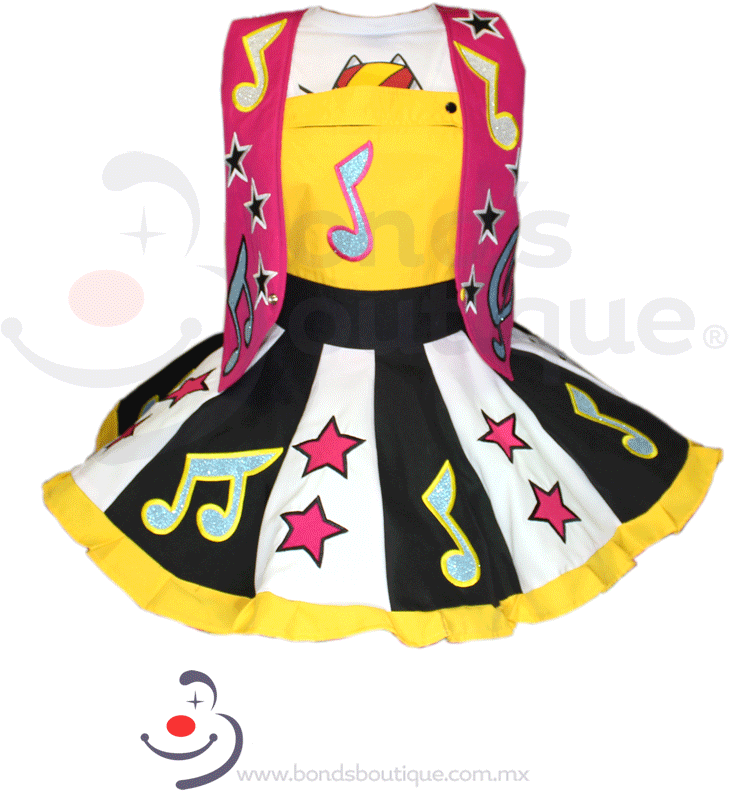 Vestido Notas Musicales - Girl (940x906), Png Download