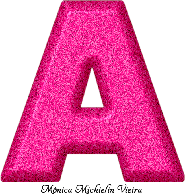 Alfabeto Glitter Rosa Png - Triangle (700x700), Png Download