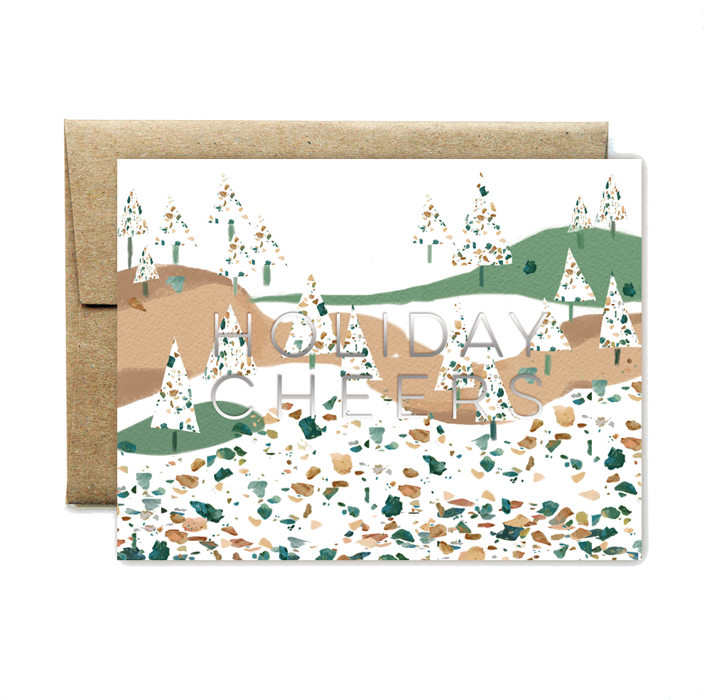 Foil Terrazzo Holiday Cheers - Motif (1000x1000), Png Download