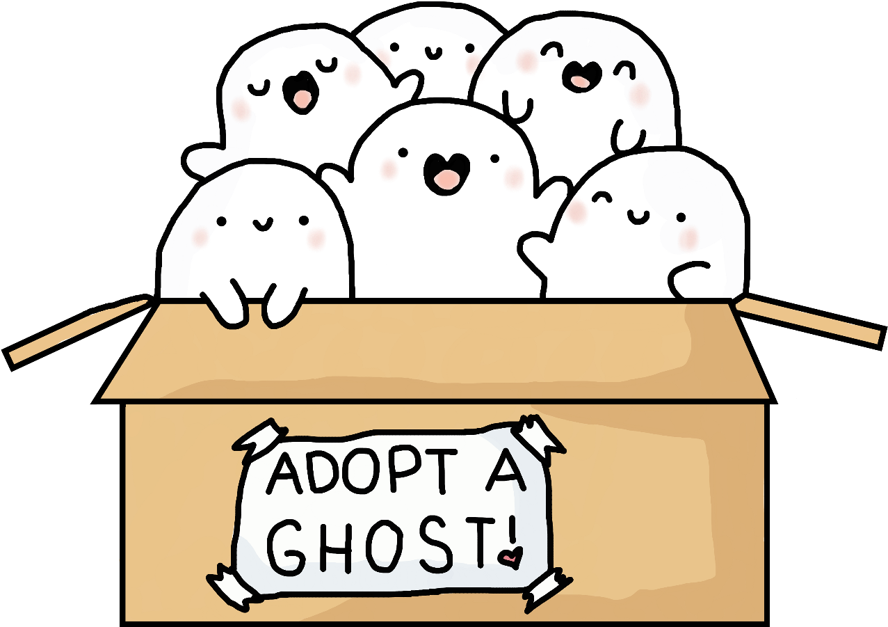 Cute Clipart Ghost - Kawaii Cute Ghost Clipart (1465x1024), Png Download