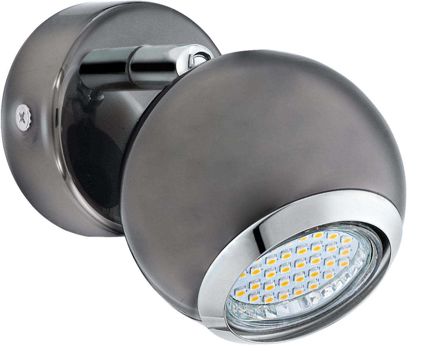 Bimeda Led Wall Mounted Spotlight Black Nickel, Chrome (1600x1600), Png Download
