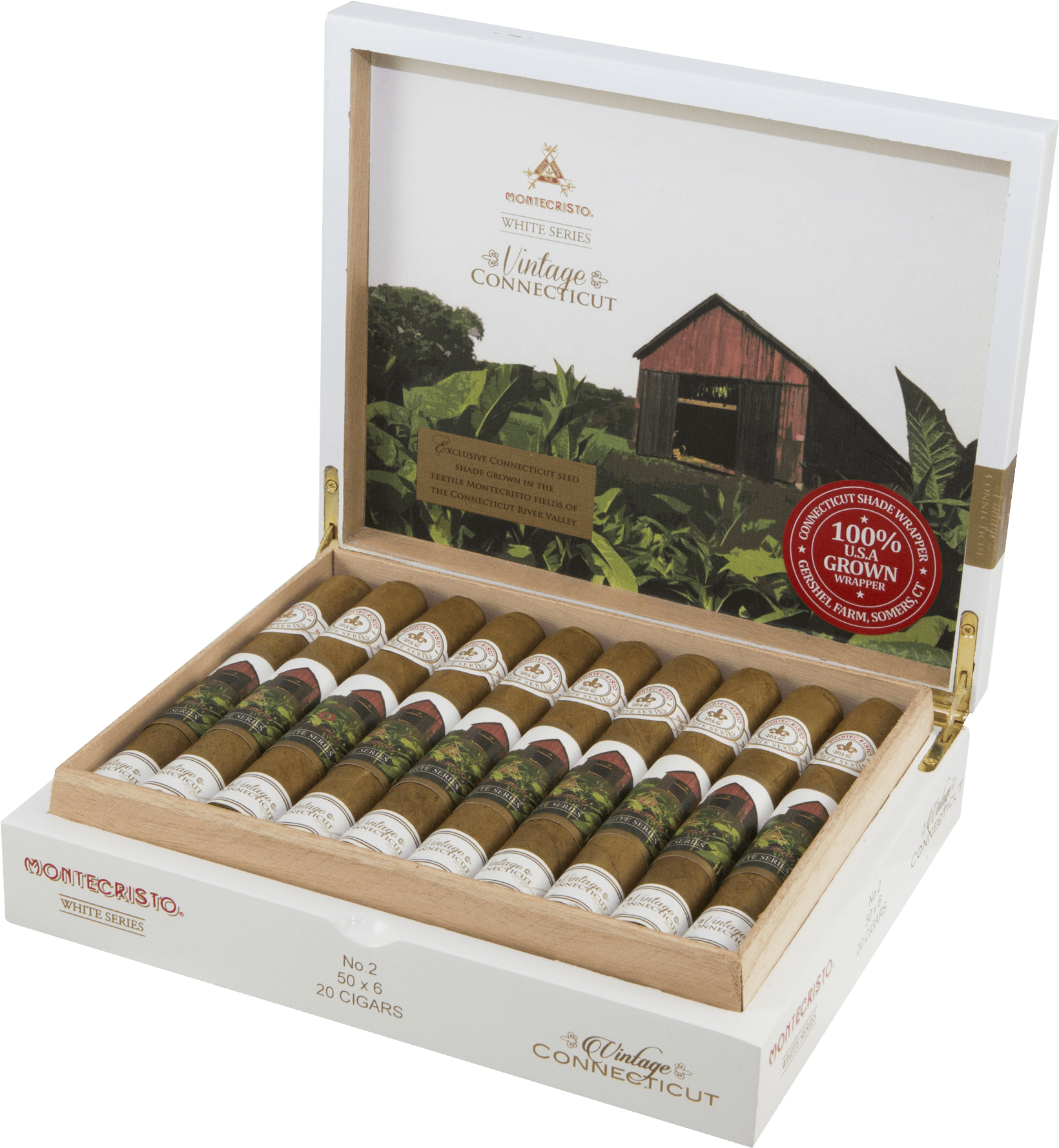 Montecristo White Vintage Connecticut (1881x2000), Png Download