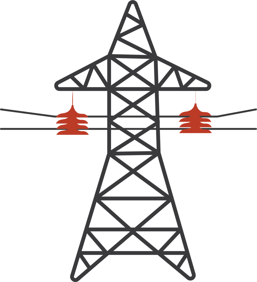 Transmission Tower - High Voltage Transmission Icon (1000x1096), Png Download