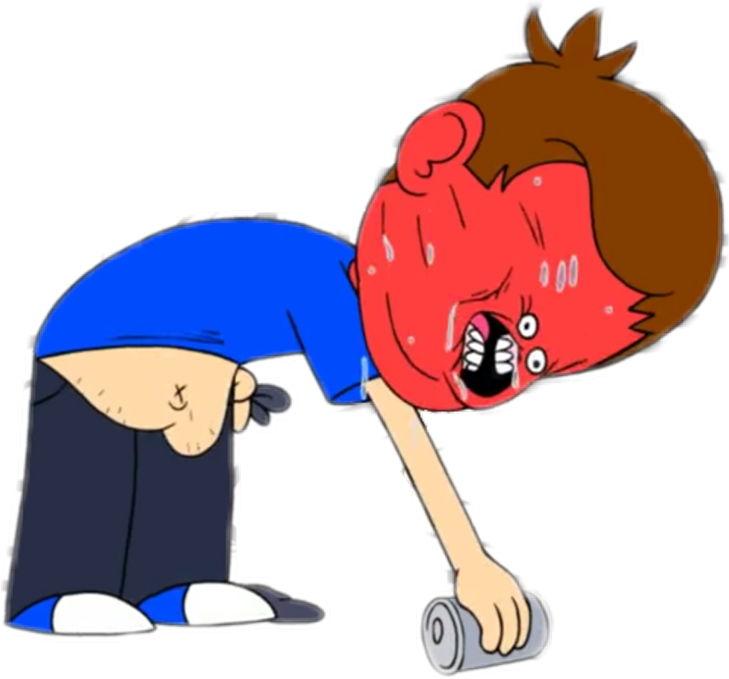 #meme #pepethefrog #pepe #frog #depressed #fat #ugly - Cartoon (1024x954), Png Download