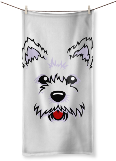 Westie Dog Face ﻿sublimation All Over Towel - Towel (600x600), Png Download
