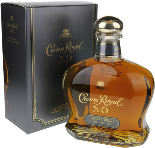 Crown Royal Xo - Glass Bottle (600x572), Png Download