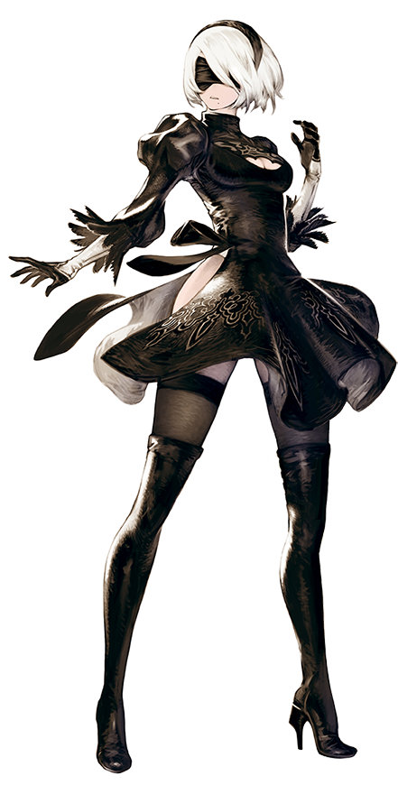 Robots De Platino - Concept Art Nier Automata (450x869), Png Download