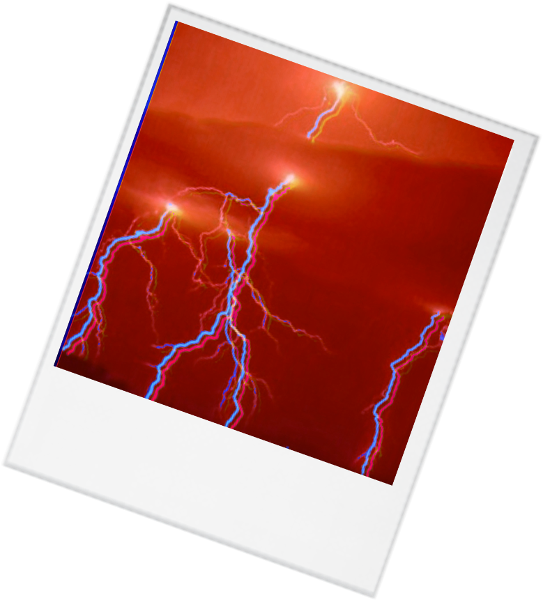 #red #aesthetic #glitch #lightning #tumblr - Lightning (1024x1024), Png Download