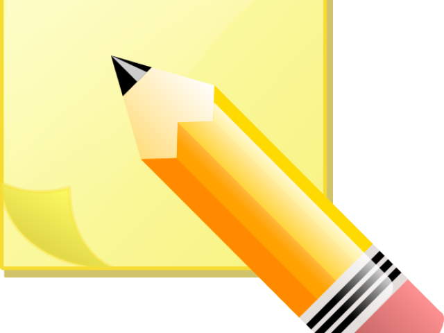 Note Clipart Pencil Icon - Write On Post It Clipart (640x480), Png Download