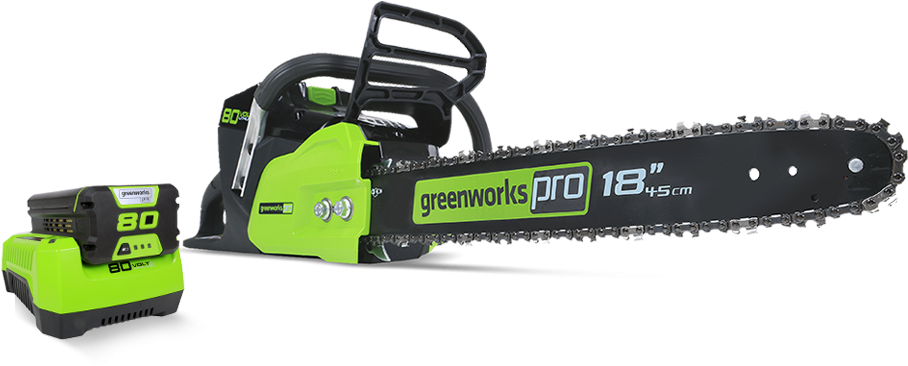 Scie A Chaine Greenworks (980x483), Png Download
