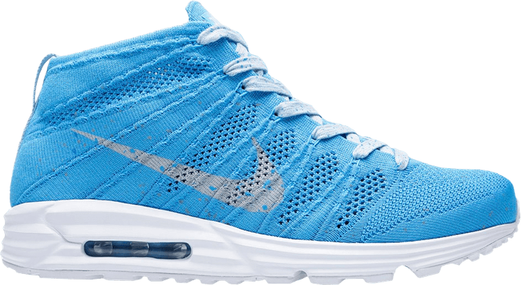 Nike Lunarmax Flyknit Chukka 'blue Glow' - Sneakers (750x410), Png Download