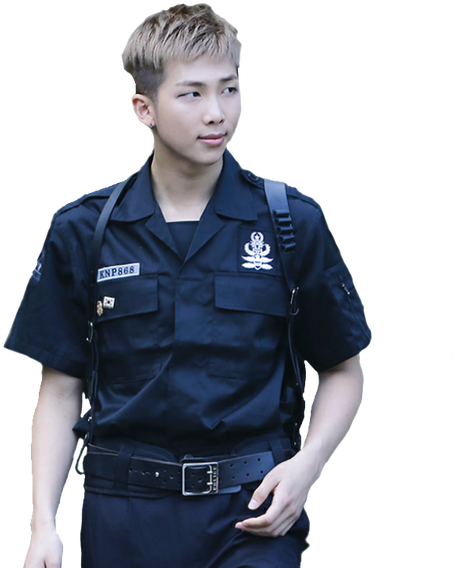 Bts Rapmon In Uniform - Police Bts Transparent (600x600), Png Download