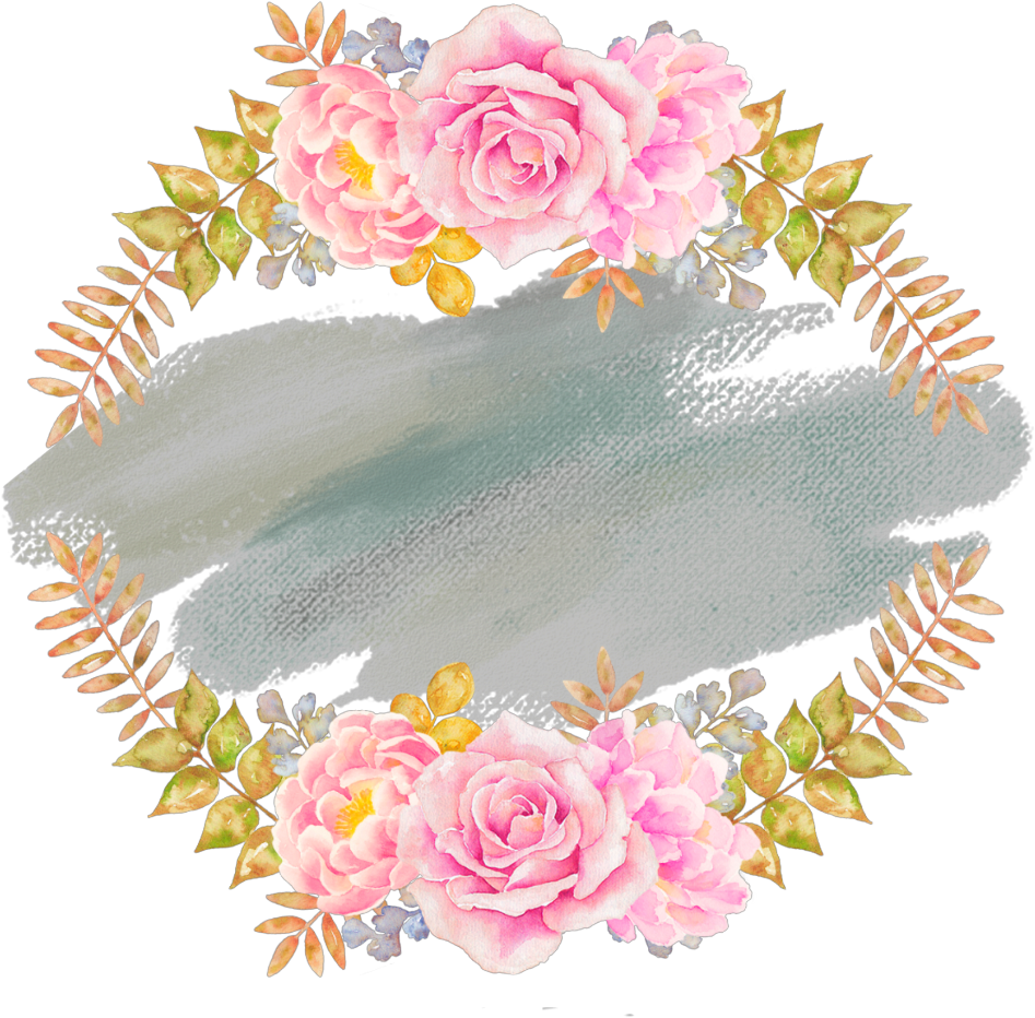 Download #ftestickers #watercolor #wreath #floral #pink - Marco De Flores  Acuarela Png PNG Image with No Background - PNGkey.com
