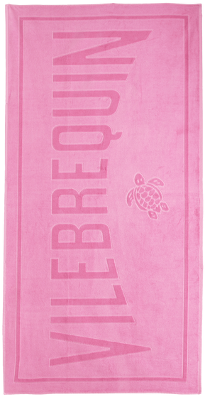Beach Towel In Terry Cloth Solid Jacquard - Lip Gloss (600x600), Png Download