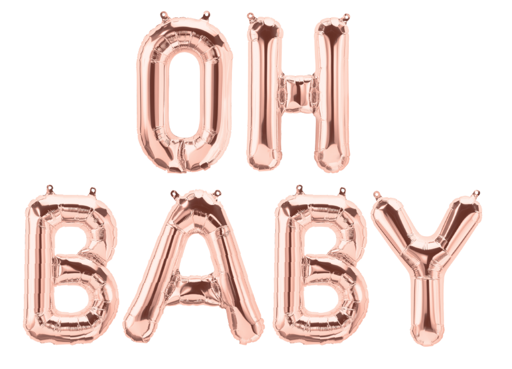 Rose Gold Oh Baby Foil Balloons - Buckle (1024x825), Png Download