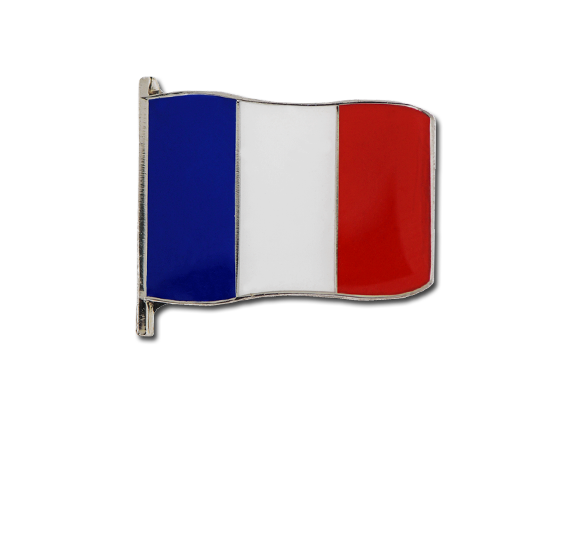 French Small Flag Badge - Coin Purse (572x541), Png Download