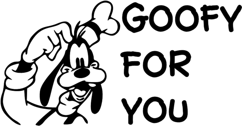 Goofy For You - Silhouette Goofy (847x452), Png Download