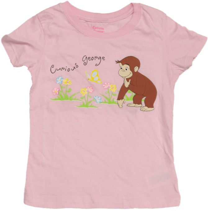 Curious George Youth T-shirt - Cartoon (800x800), Png Download