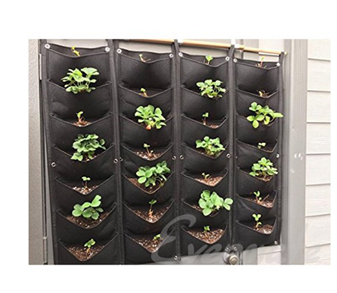 Felt Hanging Planter Bag Vertical Garden Wall Planter - Pocket Hanging Vertical Garden Wall Planter (650x650), Png Download