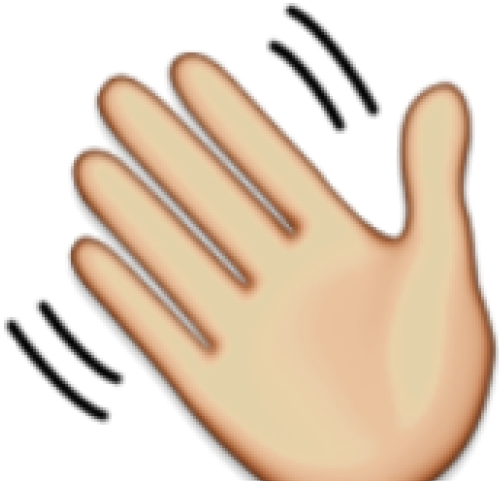 Hand Emoji Clipart Hand Wave - Gif Palmadas (640x480), Png Download