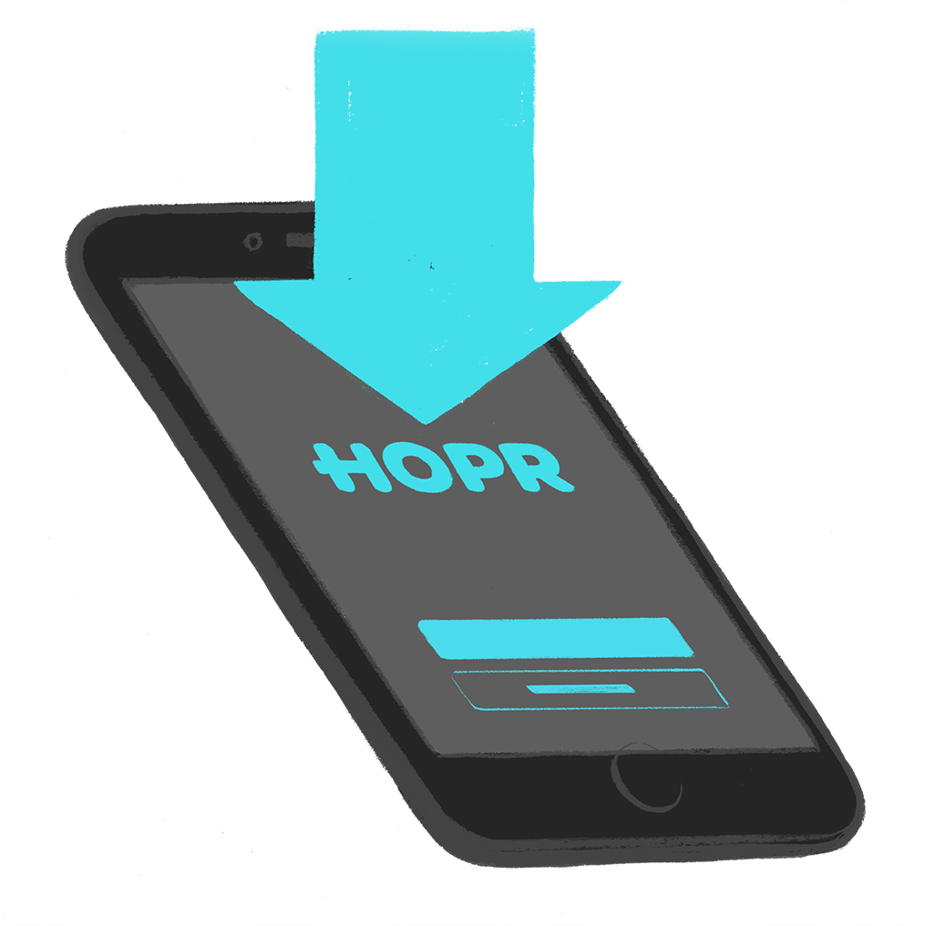 Download The Hopr Transit App To Sign Up For Your Local - Smartphone (1500x1292), Png Download